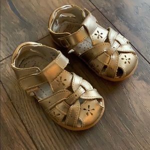 Pediped girls rose gold sandals